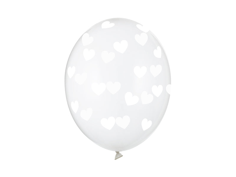Ballons 30cm, Herzen, Crystal Clear (1 VPE / 50 Stk.) - FeierGlanz